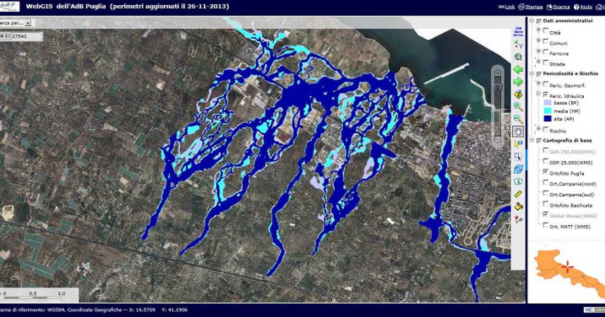Molfetta, l'area industriale �emblema del rischio idrogeologico pugliese�